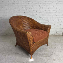 Load image into Gallery viewer, Chevron Woven Rattan Tub Chair