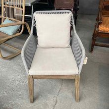 Load image into Gallery viewer, Set of 4 Modern Rope & Wood Armchairs