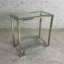 Load image into Gallery viewer, Rectangular Chrome and Glass Side Table
