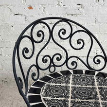 Load image into Gallery viewer, Mosaic Tile & Wrought Iron Bistro Set