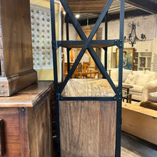 Load image into Gallery viewer, Industrial Iron & Wood Mobile Bar Cart