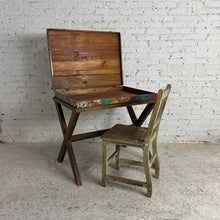 Load image into Gallery viewer, Mexican Folk Art Painted Desk & Chair