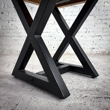 Load image into Gallery viewer, Rustic Contemporary Natural Wood & Metal Side Table