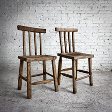 Load image into Gallery viewer, Set of 2 Antique Campesino Patina Wood Accent Chair