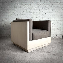 Load image into Gallery viewer, Mid-Century Style Painted Wood Cubic Lounge Chair