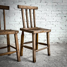 Load image into Gallery viewer, Set of 2 Antique Campesino Patina Wood Accent Chair