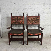 Load image into Gallery viewer, Pair of 17th C. Spanish Friar Armchairs