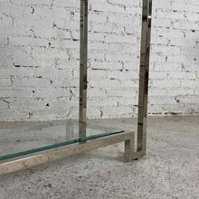 Load image into Gallery viewer, Rectangular Chrome and Glass Side Table
