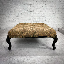 Load image into Gallery viewer, Large Rococo Style Damask Upholstered Ottoman