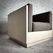 Load image into Gallery viewer, Mid-Century Style Painted Wood Cubic Lounge Chair