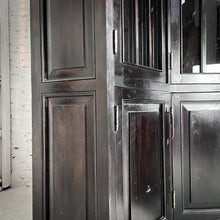 Load image into Gallery viewer, 3 Piece Espresso Wood Corner Cabinet