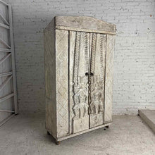 Load image into Gallery viewer, East Timor Whitewash Teak Armoire Cabinet