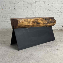 Load image into Gallery viewer, Live Edge Wood Stools With Metal Base