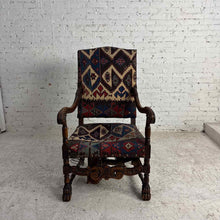Load image into Gallery viewer, Spanish Baroque Revival Carved Wood Armchair