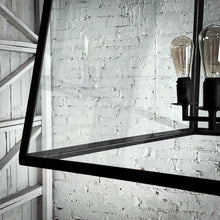 Load image into Gallery viewer, Modern Square Metal & Glass Caged Chandelier