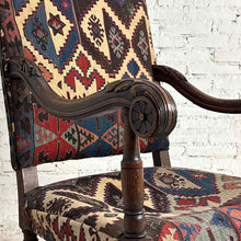 Load image into Gallery viewer, Spanish Baroque Revival Carved Wood Armchair