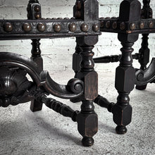 Load image into Gallery viewer, Set of 2 19th C. Spanish Embossed Leather Dining Chair