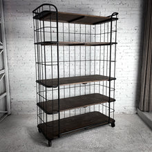 Load image into Gallery viewer, Casa Armida Industrial Blackened Wood Shelving