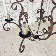 Load image into Gallery viewer, Large Spanish Revival Iron Chandelier