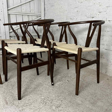 Load image into Gallery viewer, Set of 6 Wishbone Style Dining Chairs