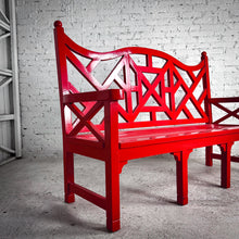 Load image into Gallery viewer, Templeton Collection Estate Furniture Red Lacquer Wood Bench
