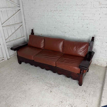 Load image into Gallery viewer, Mexican Hacienda Leather Mesquite Sofa
