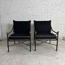 Load image into Gallery viewer, Pair of Directoire Style Iron Garden Chairs