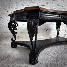 Load image into Gallery viewer, Mass Produced Victorian Style Walnut Veneer Cocktail Table