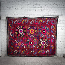 Load image into Gallery viewer, Vintage Uzbekistanian Silk Tapestry Textile