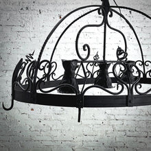 Load image into Gallery viewer, Spanish Colonial Dark Wrought Iron Chandelier