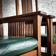 Load image into Gallery viewer, Set of 2 Vintage Stickley Mission Cherry Armchair
