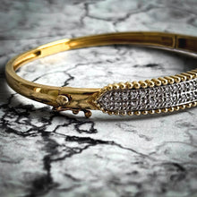 Load image into Gallery viewer, 20th C. 14K Yellow Gold Diamond Bangle