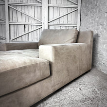 Load image into Gallery viewer, Restoration Hardware Oversized Contemporary Nubuck Leather Chaise