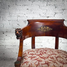 Load image into Gallery viewer, Empire Mahogany Lion Head Armchair