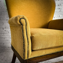 Load image into Gallery viewer, 2 Piece Transitional Yellow Wingback Chair