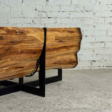 Load image into Gallery viewer, Live Edge Slab Pine Cocktail Table