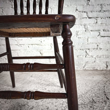 Load image into Gallery viewer, Single Early American Caned Oak Dining Chair