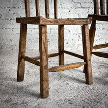 Load image into Gallery viewer, Set of 2 Antique Campesino Patina Wood Accent Chair