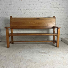 Load image into Gallery viewer, Arts & Crafts Solid Oak Bench