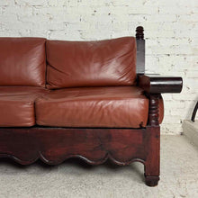 Load image into Gallery viewer, Mexican Hacienda Leather Mesquite Sofa