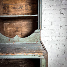 Load image into Gallery viewer, 2 Piece Antique Monumental Rustic Aged Wood Pantry Cabinet