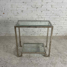 Load image into Gallery viewer, Rectangular Chrome and Glass Side Table