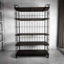 Load image into Gallery viewer, Casa Armida Industrial Blackened Wood Shelving
