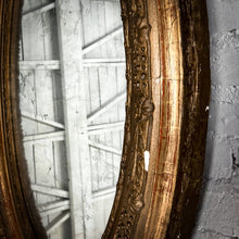 Load image into Gallery viewer, Antique Oval French Gilt Wood Wall Mirror