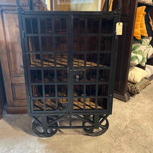 Load image into Gallery viewer, Industrial Iron & Wood Mobile Bar Cart