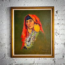 Load image into Gallery viewer, Mid Century Marco Ernesto Portrait Modernist Oil Canvas Painting