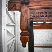 Load image into Gallery viewer, 19th C. Canopy Javanese Hand Carved Wood Daybed