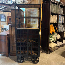 Load image into Gallery viewer, Industrial Iron & Wood Mobile Bar Cart
