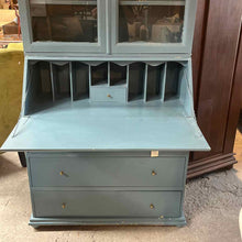 Load image into Gallery viewer, 2 Piece French Provincial Style Painted Secretary Cabinet