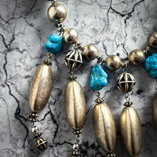 Load image into Gallery viewer, Vintage Navajo Silver American Southwest Turquoise Necklace